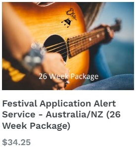 Festival Application Alert Service 26 Week Package Australia New Zealand